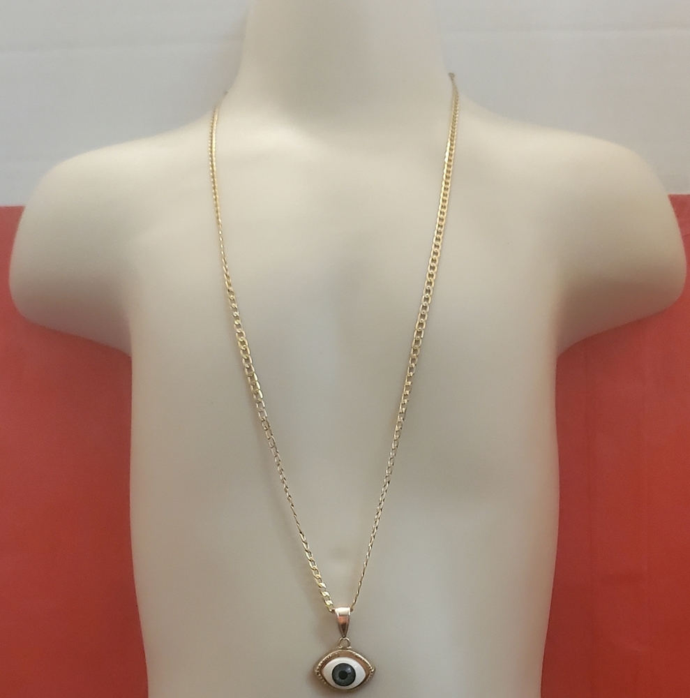 Gold Plated Chain With Evil Eye Pendant